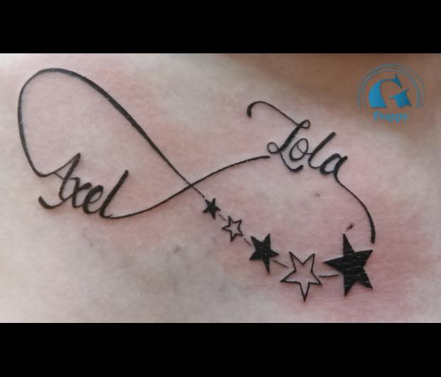 ecriture,tatouage,prenoms,infini,graphicaderme